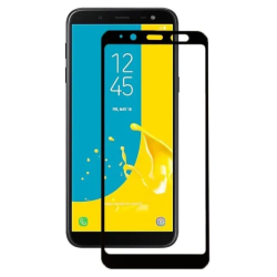 Загартоване захисне скло на смартфон Samsung Galaxy J600 / Чорна рамка