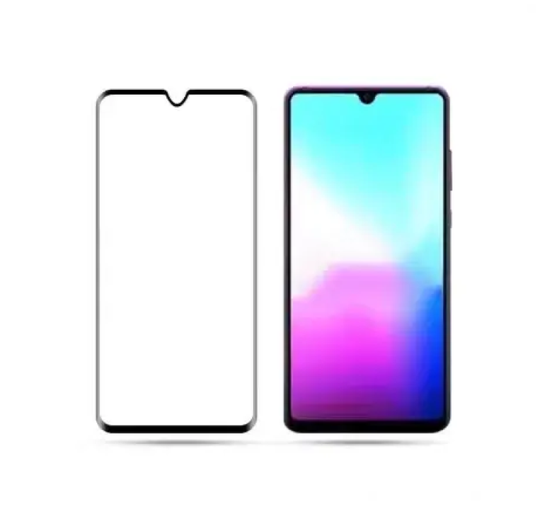 Загартоване захисне скло на смартфон Honor 8a 5D Black / Чорна рамка