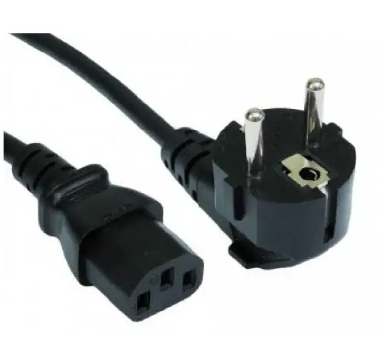 Мережевий кабель живлення 220V для монітора/комп'ютера із заземленням 500-1000W 1.2м