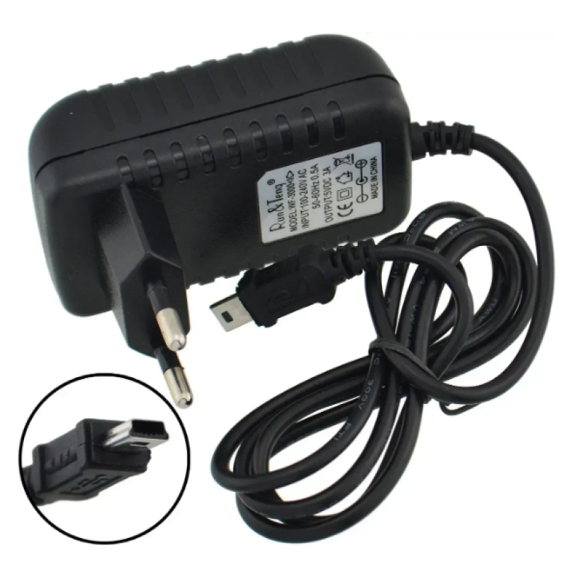 Зарядка для устройств mini (v3) / 5 вольт / 3 Ампера / 100 см. / Черный