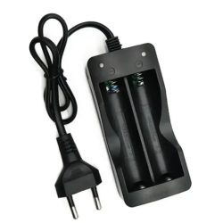 Зарядка от 220V для 2 шт. аккумуляторов 18650 / Черная