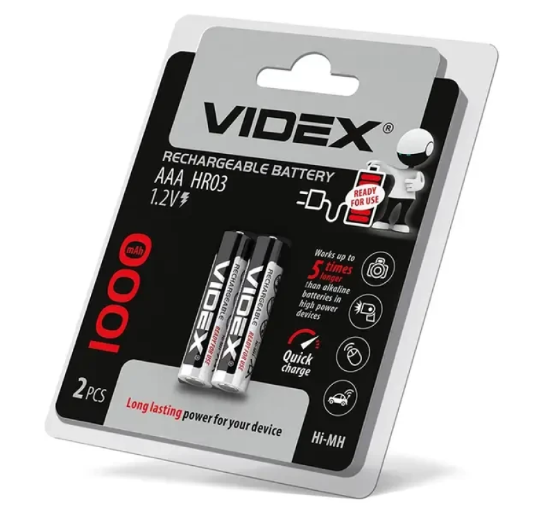 Акумулятор Videx Ni-MH AAA / 1000 mAh
