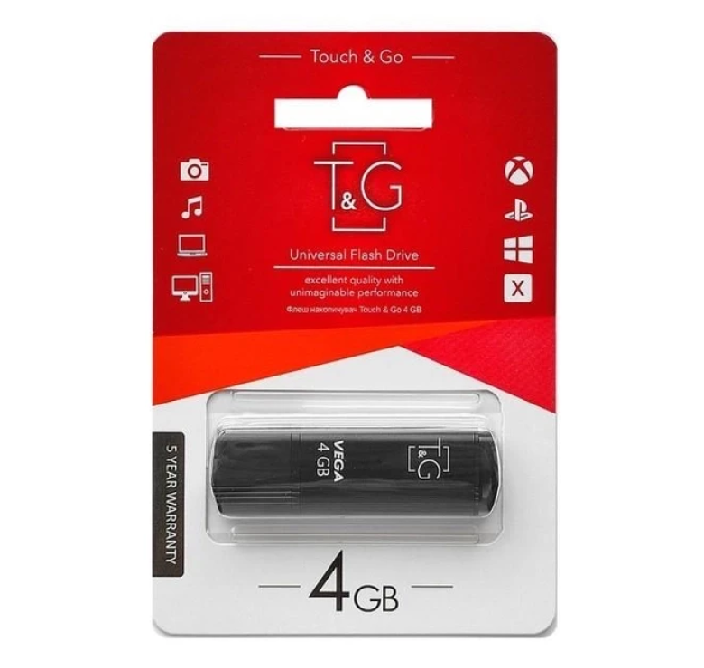 Флеш накопичувач USB на 4 гб / швидкість 2.0 "T&G" / Чорний