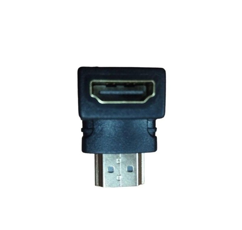 Перехідник HDMI (Зовнішній) - HDMI (Внутрішній) кутовий 90 градусів / Чорний