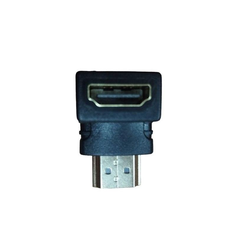 Перехідник HDMI (Зовнішній) - HDMI (Внутрішній) кутовий 90 градусів / Чорний