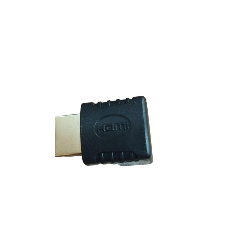 Перехідник HDMI (Зовнішній) - HDMI (Внутрішній) кутовий 90 градусів / Чорний