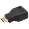 Адаптер Mini HDMI (Зовнішній) - HDMI (Внутрішній) / Чорний