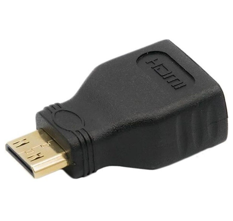 Адаптер Mini HDMI (Зовнішній) - HDMI (Внутрішній) / Чорний