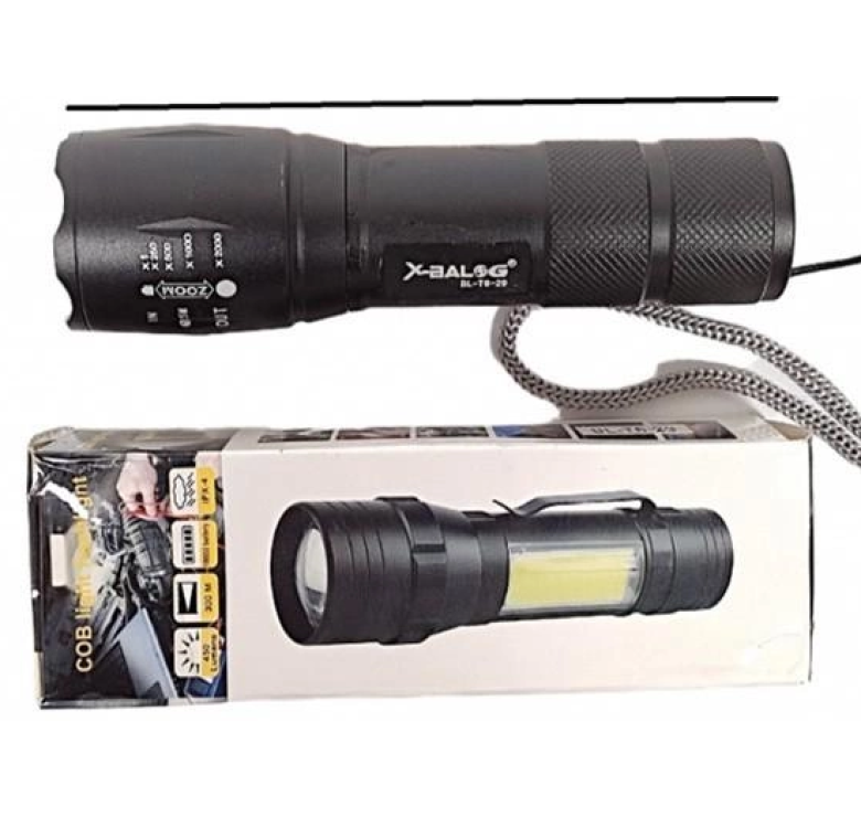 Ручний ліхтарик BL-29-T6 / mirco USB / Чорний