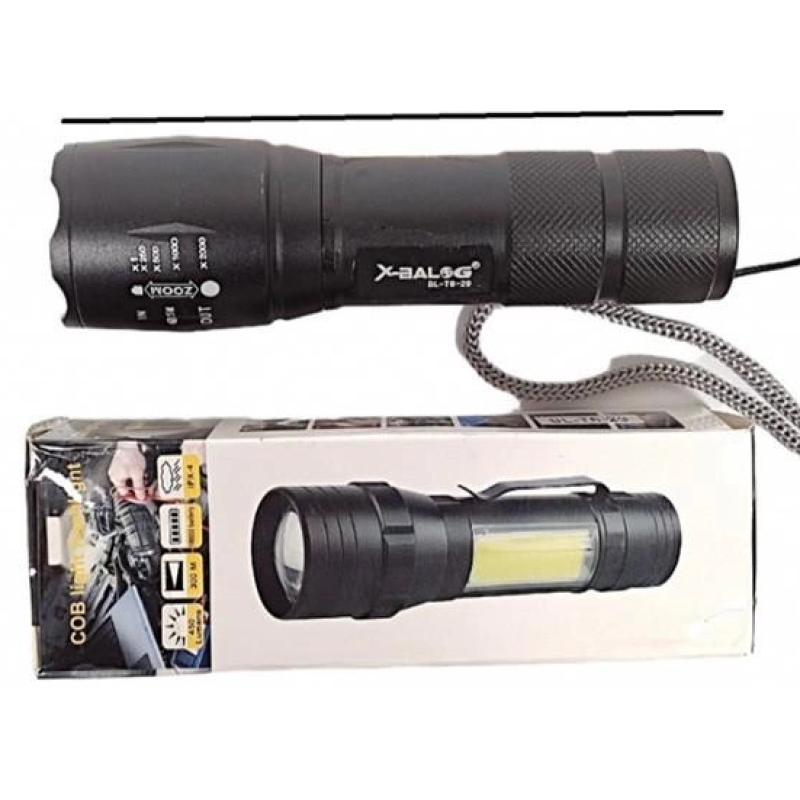 Ручной фонарик BL-29-T6 / mirco USB / Черный