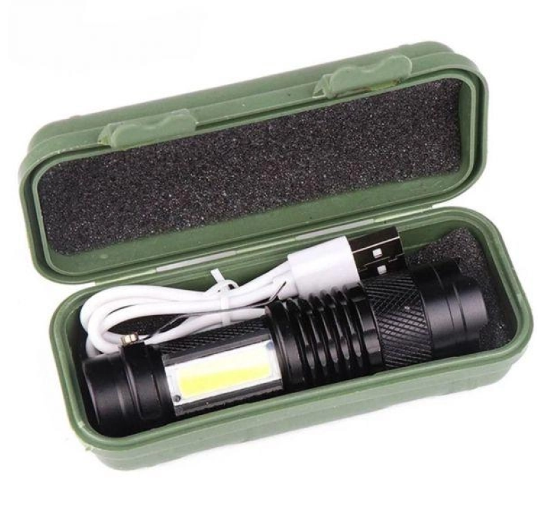 Світлодіодний ліхтарик BL-525 / mirco USB / Чорний