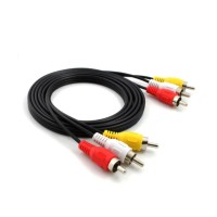 Кабель 3RCA-3RCA / 3R-3R / Кабель 1.2 метри / Чорний