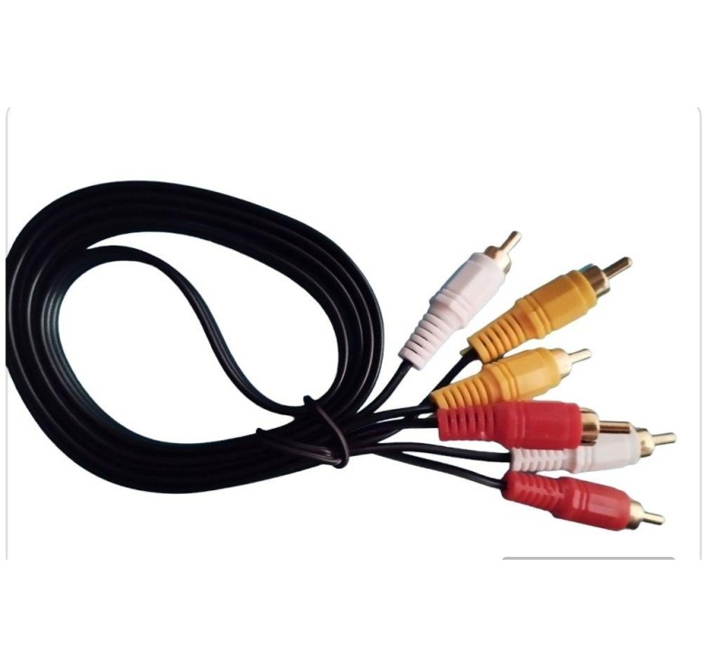 Кабель 3RCA-3RCA / 3R-3R / Кабель 1.2 метри / Чорний