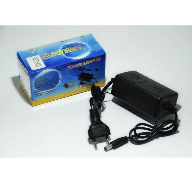 Мережевий зарядний пристрій / 12V 1A / AC/DC Power Adapter / Універсальний блок живлення / Чорний