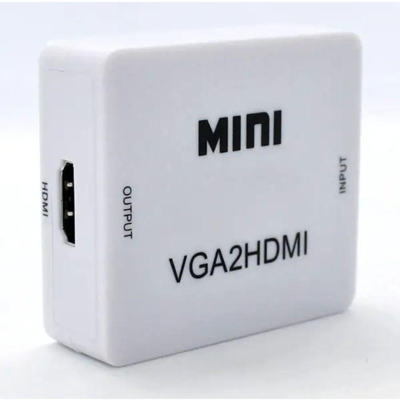 Конвертор для передачі відео і аудіо сигналу / Mini VGA2HDMI / Білий