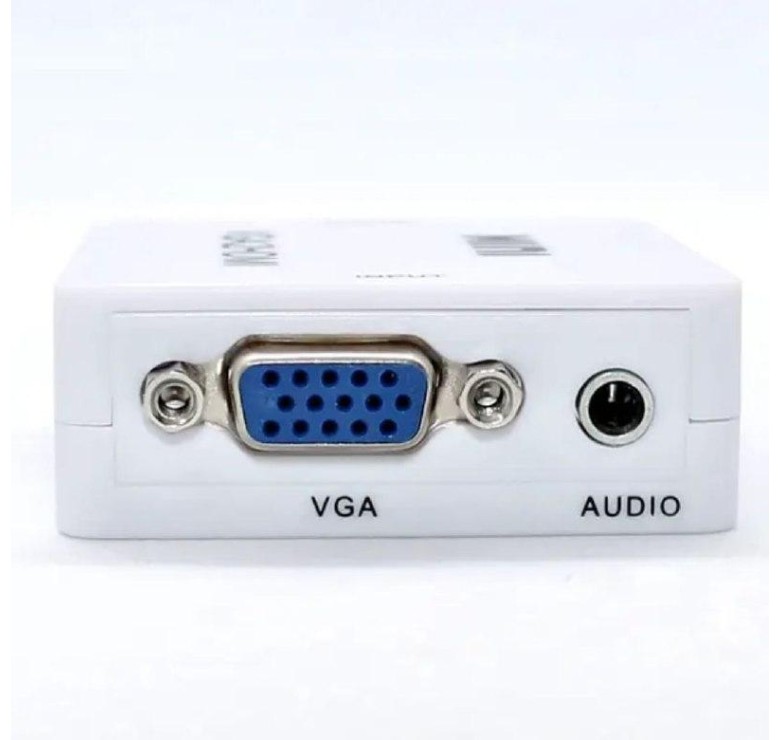 Конвертор для передачі відео і аудіо сигналу / Mini VGA2HDMI / Білий
