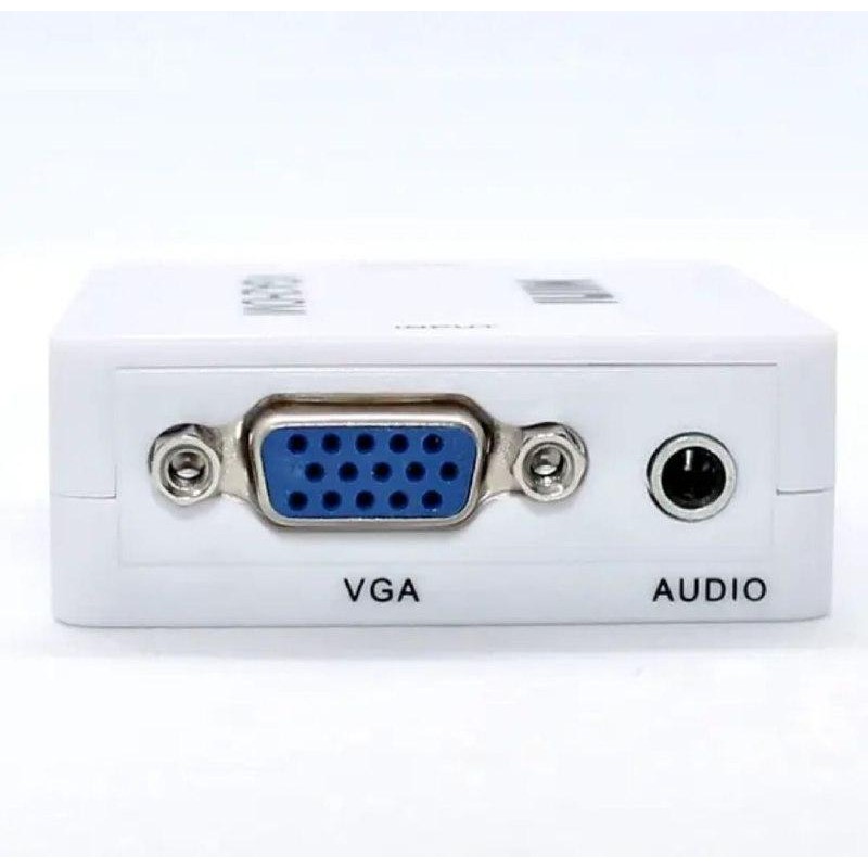 Конвертор для передачі відео і аудіо сигналу / Mini VGA2HDMI / Білий