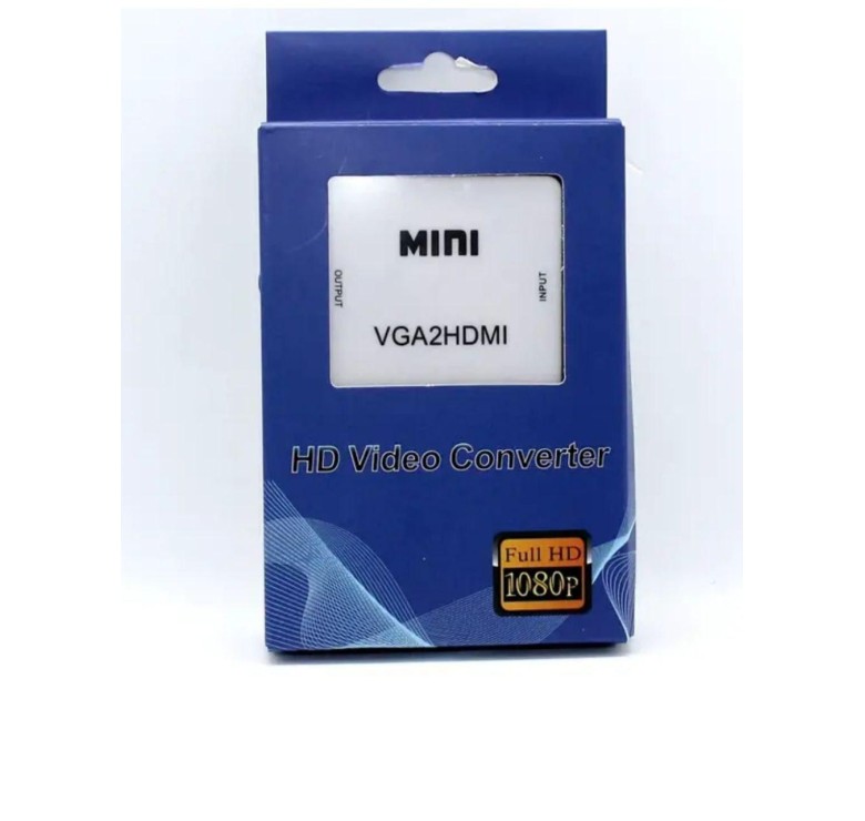 Конвертор для передачі відео і аудіо сигналу / Mini VGA2HDMI / Білий