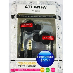 Навушники вакуумні Atlanfa AT-E2705 / Чорний