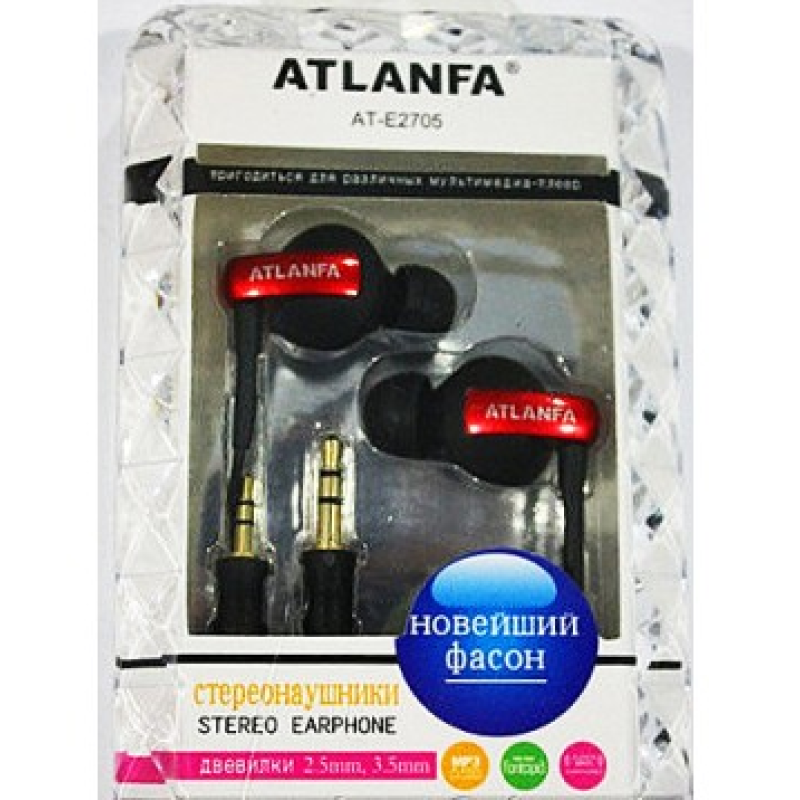 Наушники вакуумные Atlanfa AT-E2705 / Черный