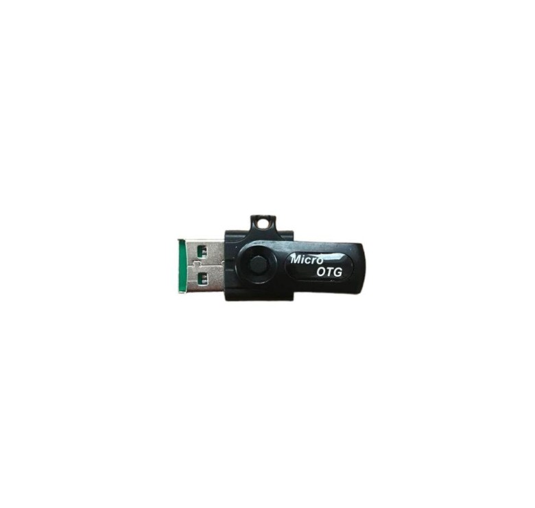 Картрідер TU004 2в1 microSD на USB чи MicroUSB / Перехідник Micro OTG / Чорний