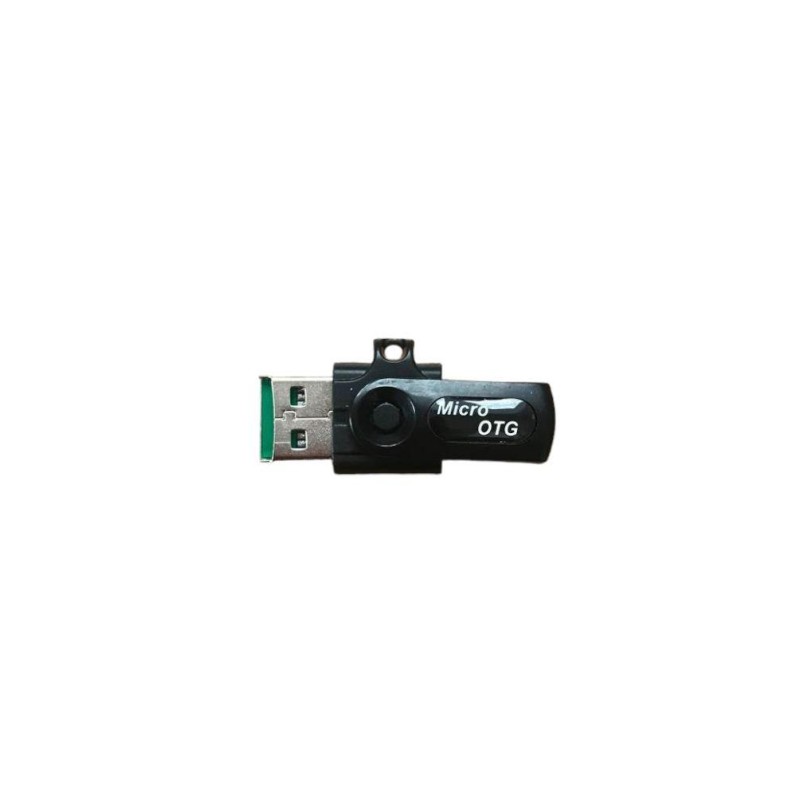 Картридер TU004 2in1 microSD на USB или MicroUSB / Кардридер Micro OTG / Черный