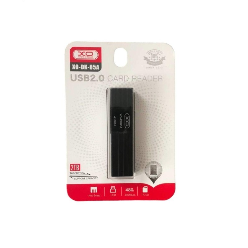 Картрідер XO-DK-05A USB 2.0 / Перехідник 2 ТБ / Чорний