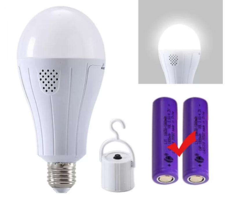 Світлодіодна лампочка LED bulb з акумулятором / Акумуляторна аварійна лампочка в патрон