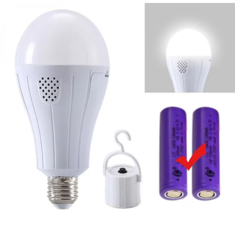 Светодиодная лампочка LED bulb с аккумулятором / Аккумуляторная аварийная лампочка в патрон