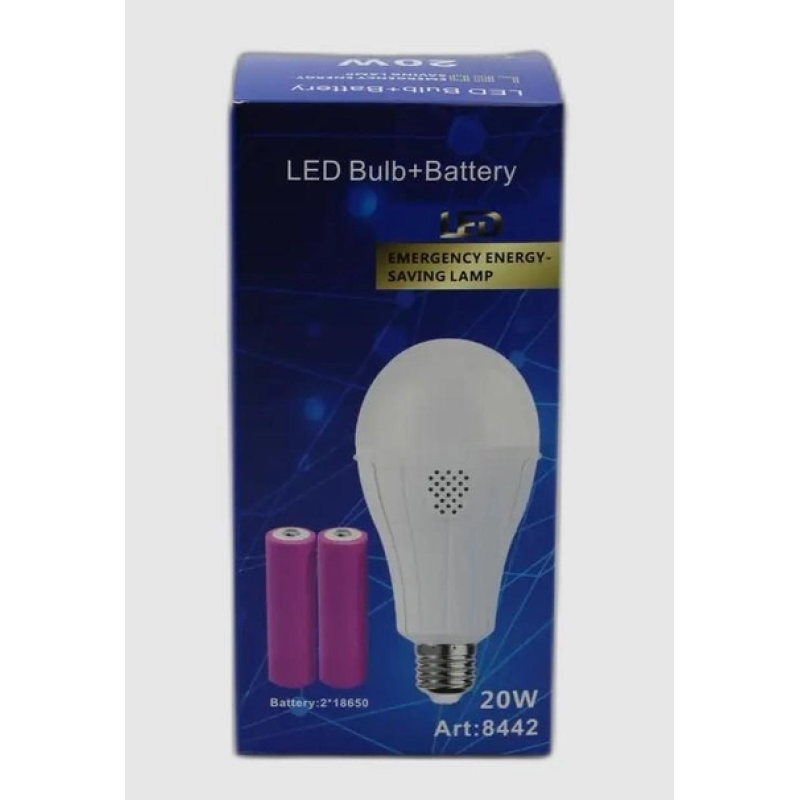 Светодиодная лампочка LED bulb с аккумулятором / Аккумуляторная аварийная лампочка в патрон