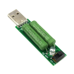 Навантажувач USB з резистором на 1А, 2А, сумісний зі смартфонами, чорного кольору