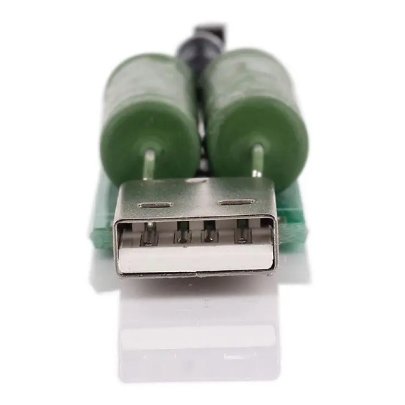 Навантажувач USB з резистором на 1А, 2А, сумісний зі смартфонами, чорного кольору