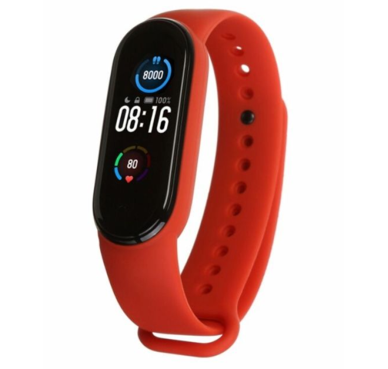 Ремінець на розумний браслет Xiaomi Mi Band 5/6 / Червоний