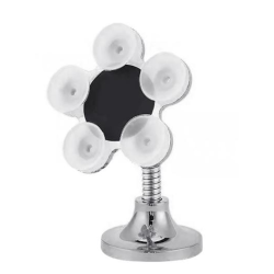 Держатель с вакуумными присосками для телефона Magic sucker / Серебряный