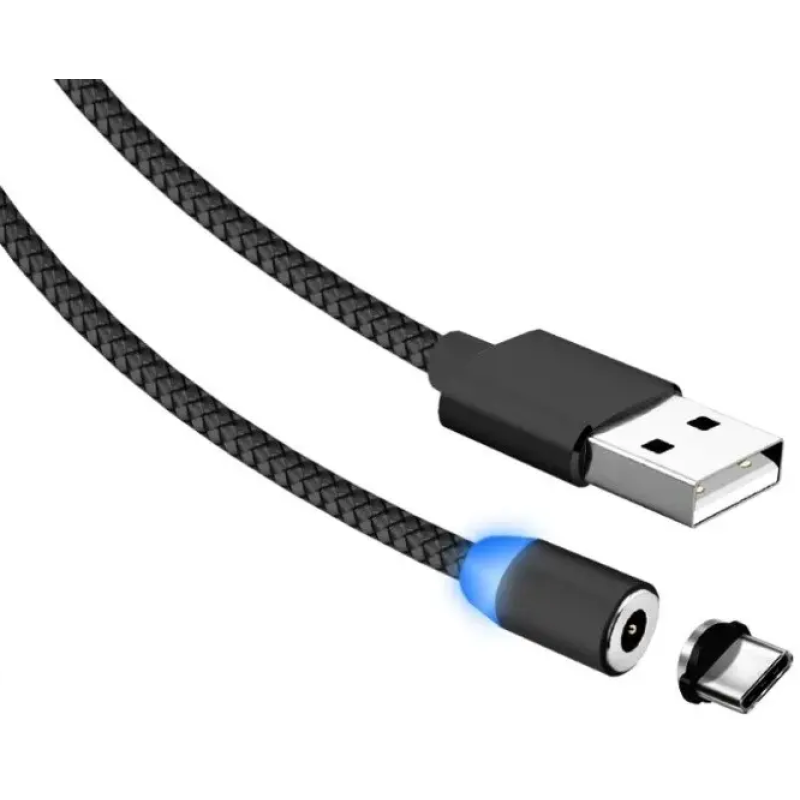 Магнитный кабель Type C X-Cable / Круглый 360 градусов / Черный
