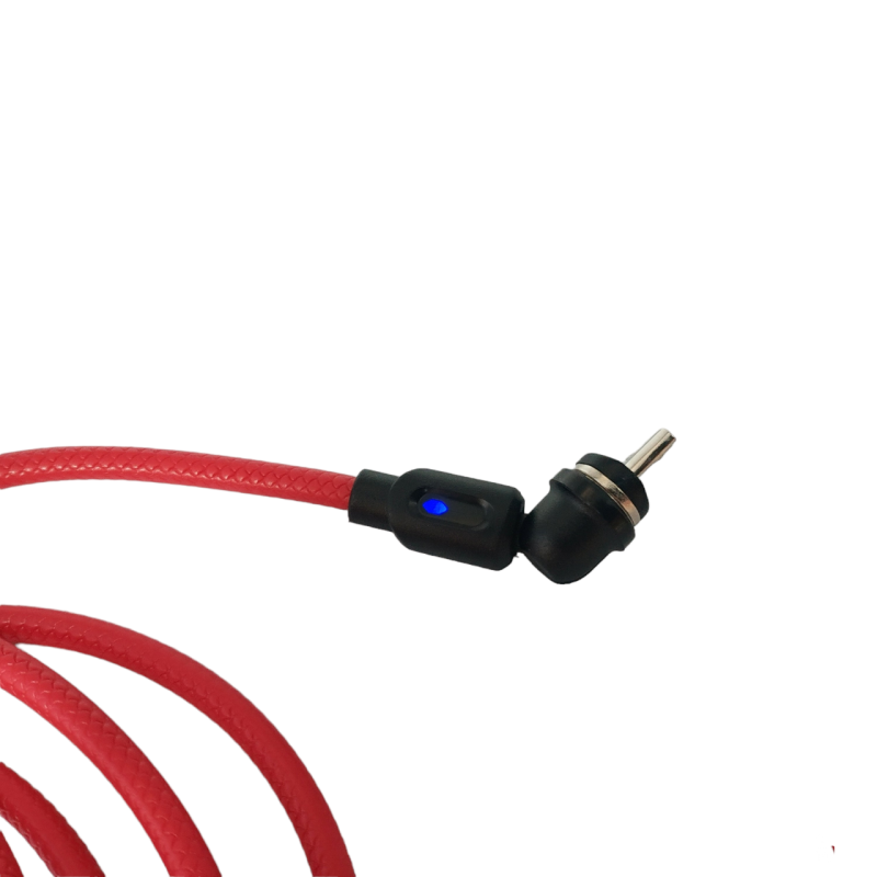 Магнитный кабель USLION 2 в 1 / Micro - USB / 540 градусов / Круглый / 200 см. / Красный