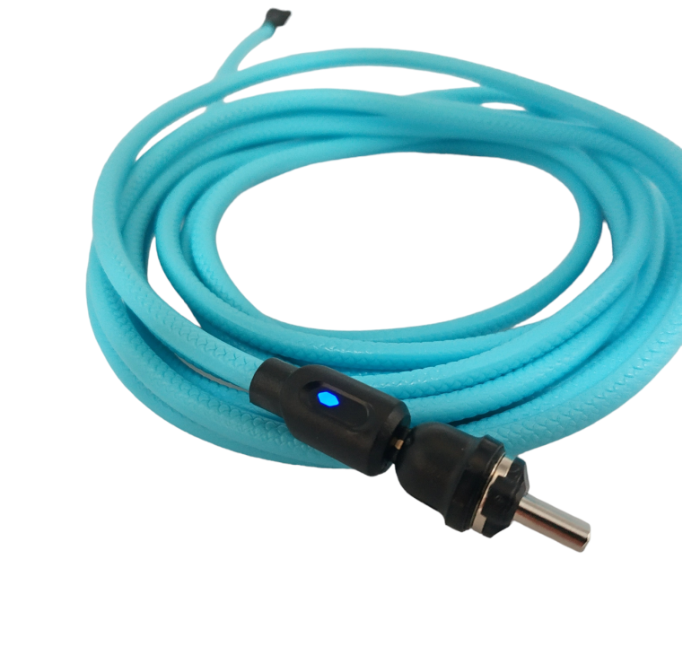 Магнітний кабель USLION 2 в 1 / Type-C - USB / 540 градусів / Круглий / 100 см. / Блакитний