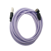 Магнітний кабель USLION 2 в 1 / Lightning (Iphone) - USB / 540 градусів / Круглий / 100 см. / Фіолетовий