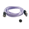 Магнітний кабель USLION 2 в 1 / Lightning (Iphone) - USB / 540 градусів / Круглий / 100 см. / Фіолетовий