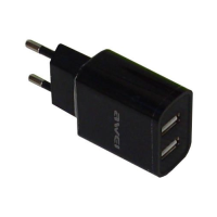 Блок живлення Awei C3 / Адаптер AWEI 2 USB / швидка зарядка (7658) / Чорний