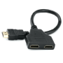 Адаптер HDMI на 2 HDMI (спліттер), чорний