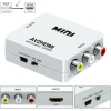Конвертер AV RCA(тюльпан) в HDMI переходник / Адаптер 1080p з живленням / Білий