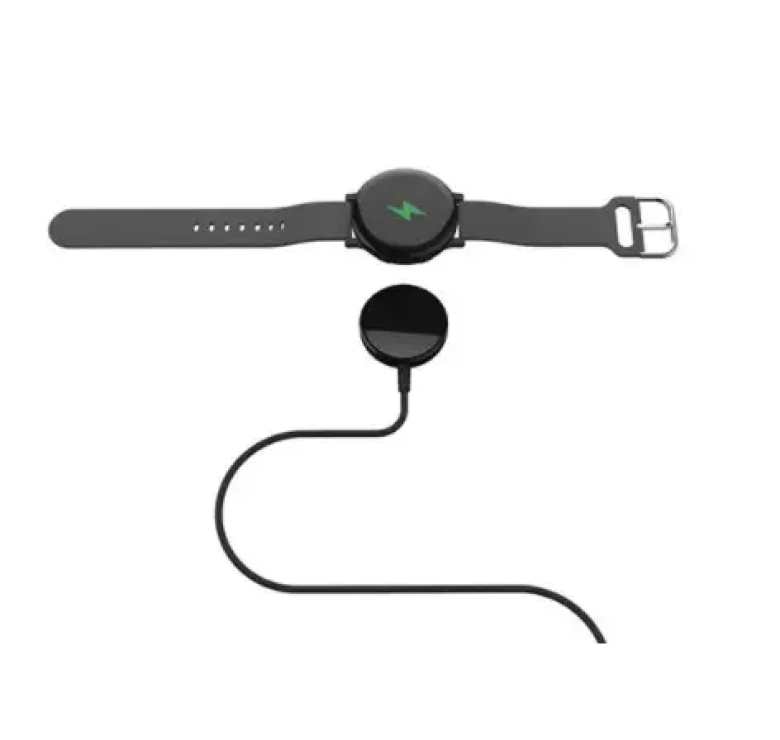 Безпровідний зарядний пристрій для годинників смарт Samsung Galaxy Active 1/2 / Watch 3,4,5 Pro; 6; 6 класичний / 1 метр / Чорний