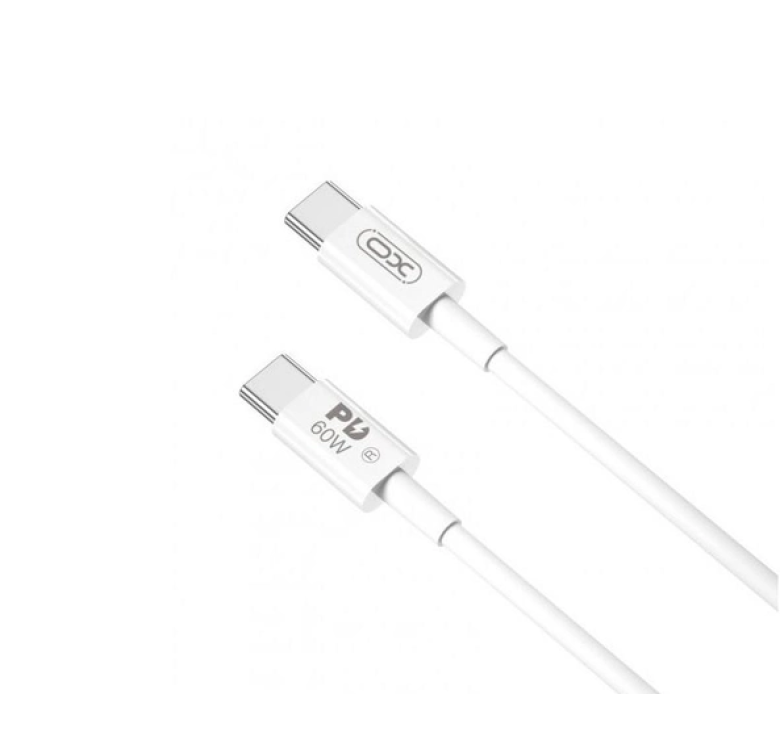Кабель XO-NB-Q190A / Type C на Type C / для смартфонів / PD60 ват / 1 метр / Білий