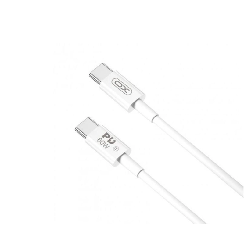 Кабель XO-NB-Q190A / Type C на Type C / для смартфонів / PD60 ват / 1 метр / Білий