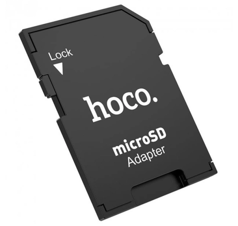 Перехідник для карти пам'яті Hoco HB22 Micro-SD / TF to SD / Чорний