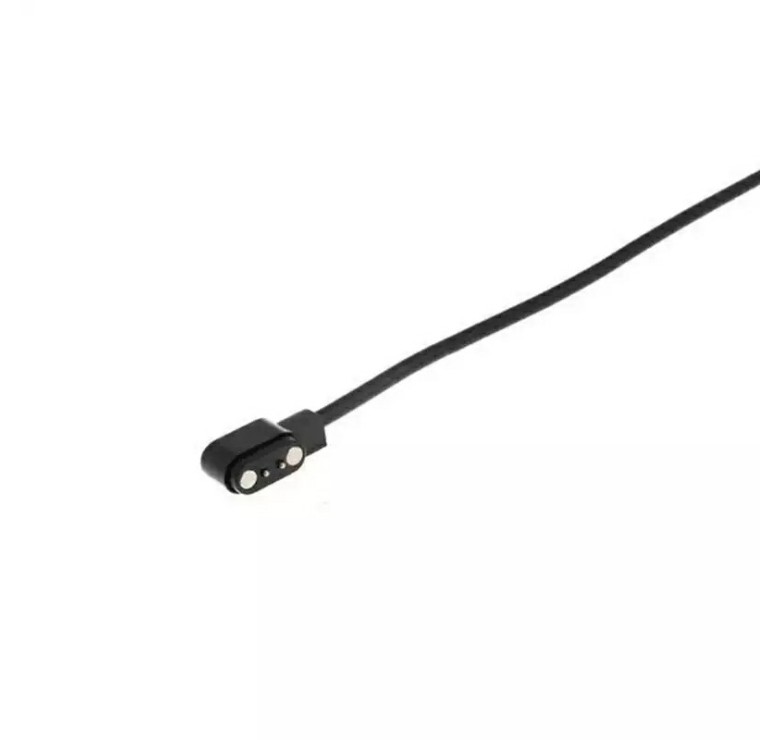 Магнітний USB кабель для смарт-годинників на 2 конектора (2.5 мм) 60 см. Чорний