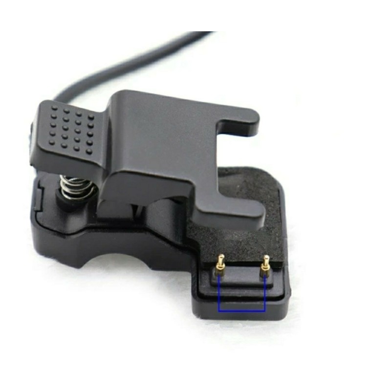 Адаптер USB кабель для смарт-годин на 2 контакти 30 см, чорний