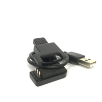 Адаптер USB кабель для смарт-годин на 3 контакти (3 мм) 30 см./ Зажим для зарядного пристрою / Чорний
