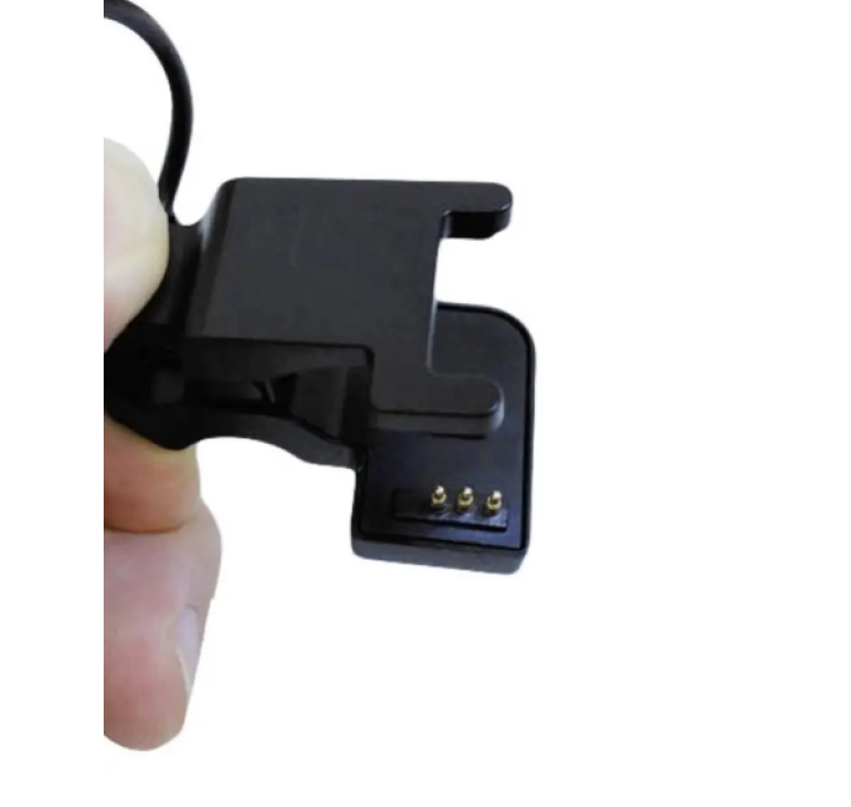 Адаптер USB кабель для смарт-годин на 3 контакти (3 мм) 30 см./ Зажим для зарядного пристрою / Чорний